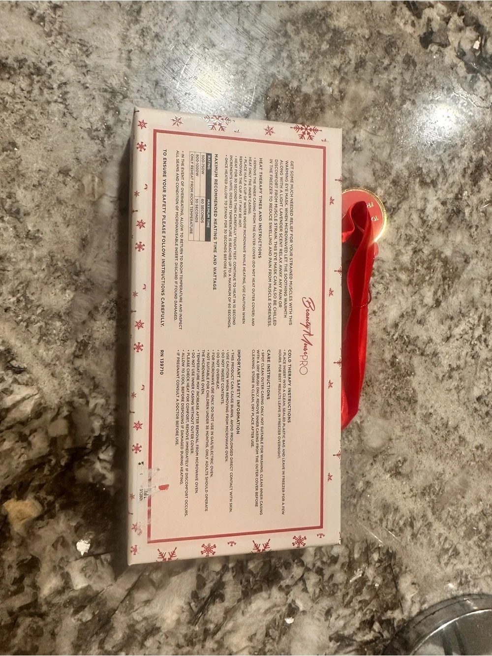 BeautyMinds PRO White Warming Eye Mask - Lavender-Infused